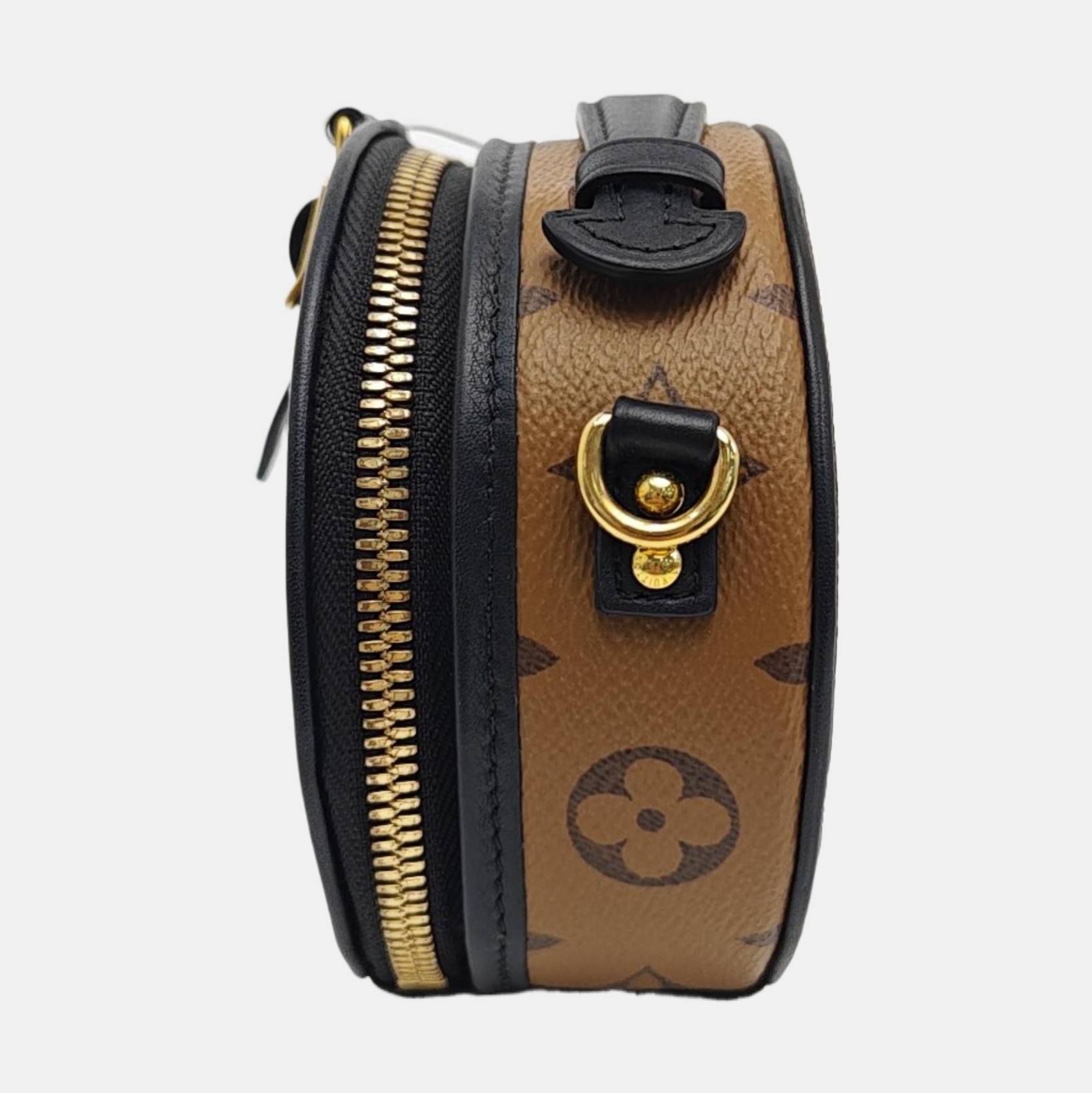 BOITE CHAPEAU Mini Monogram Coated Canvas Brown