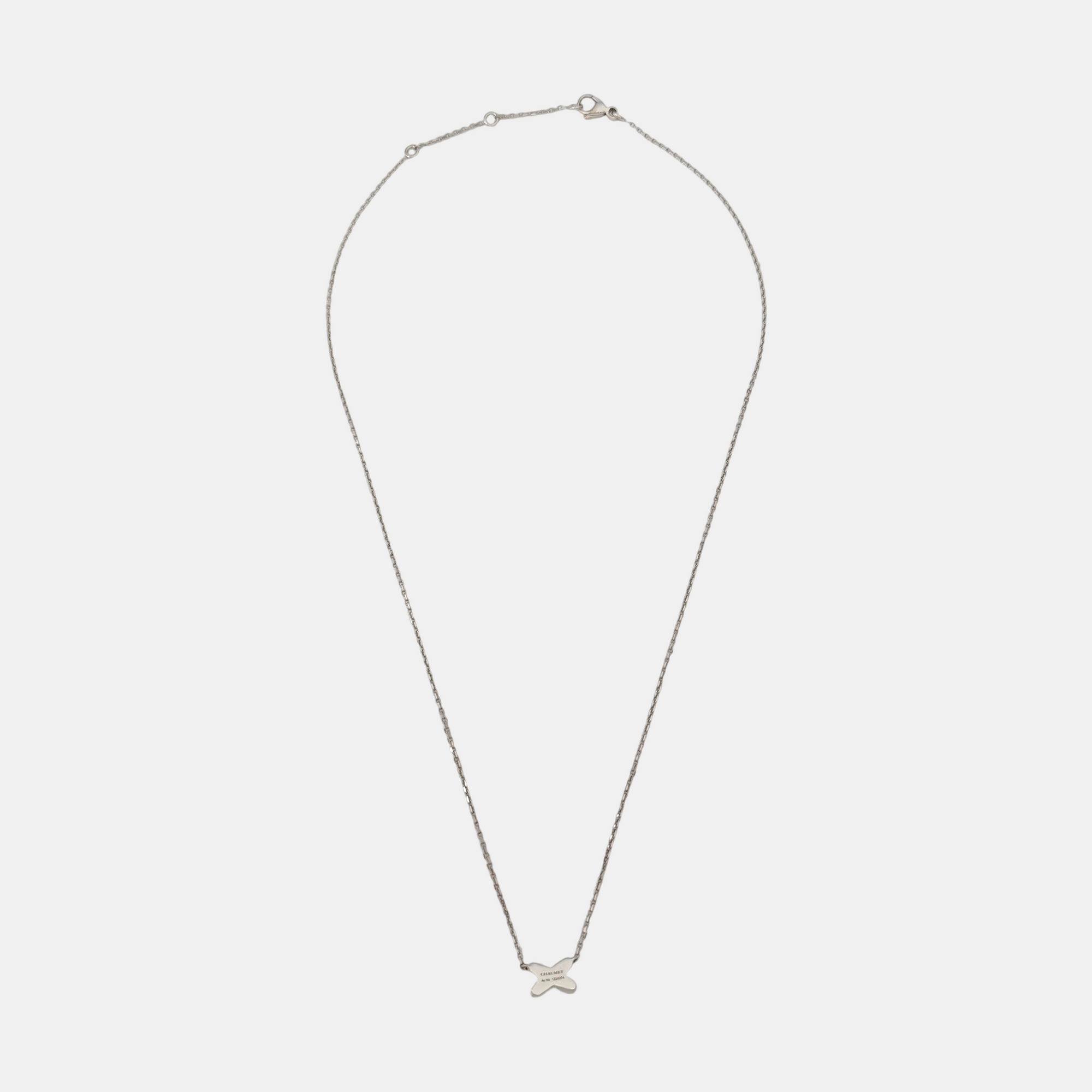 Jeux De Liens 18k White Gold Silver Necklace