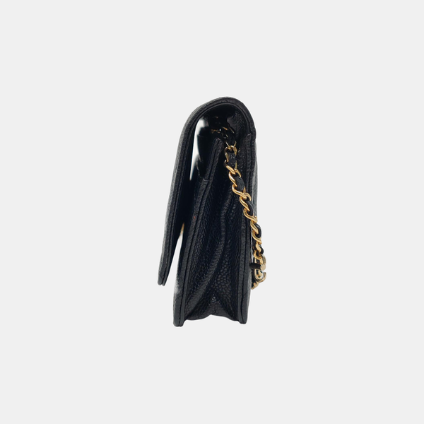 WOC Quilted Grained Calfskin Black