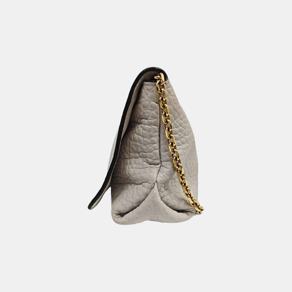 Calfskin Shoulder Bag Gray
