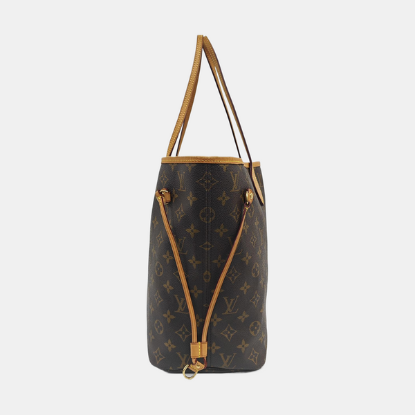 NEVERFULL MM Monogram Coated Canvas Brown