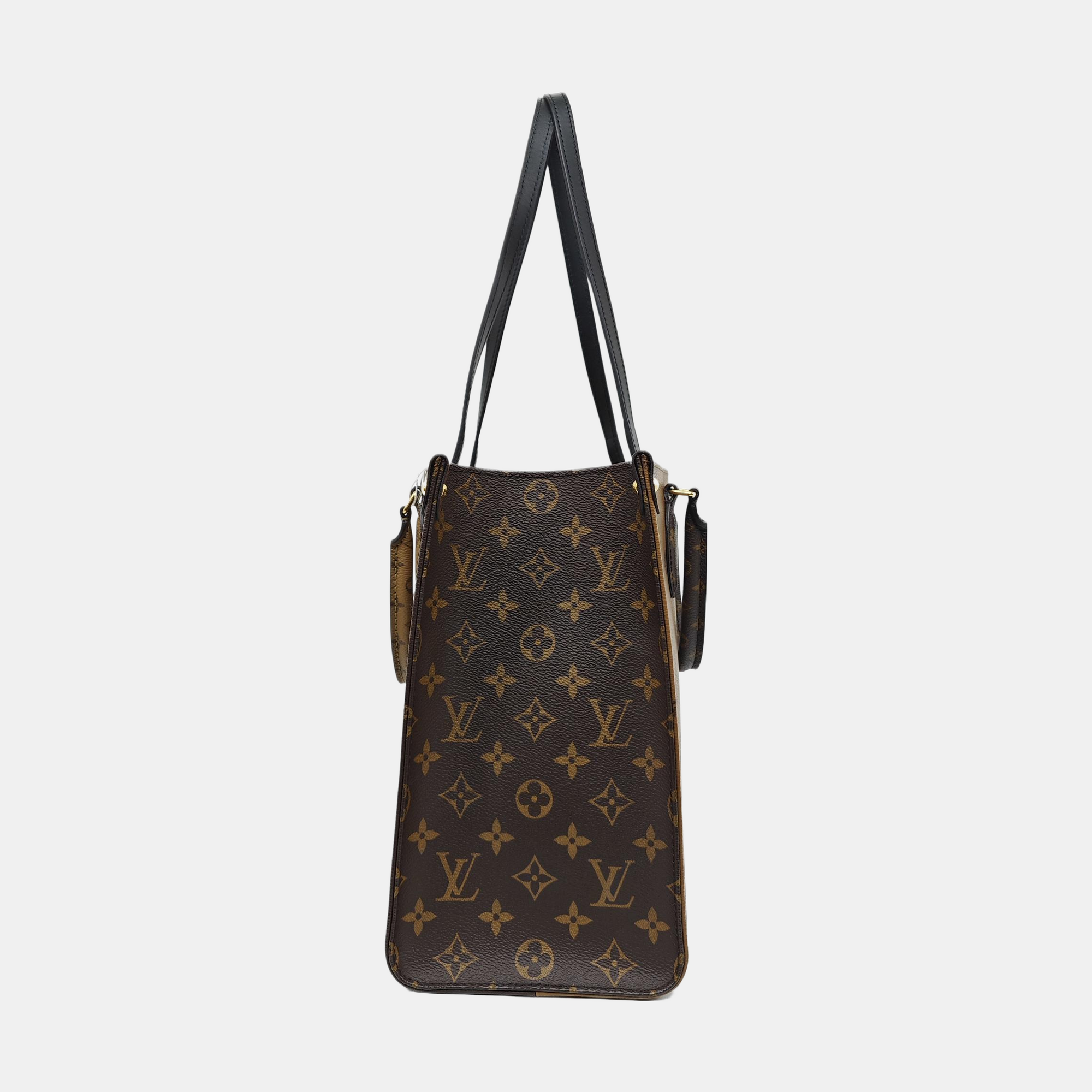 ONTHEGO MM Monogram Coated Canvas Brown