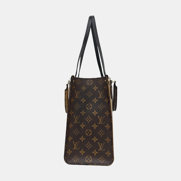 ONTHEGO MM Monogram Coated Canvas Brown