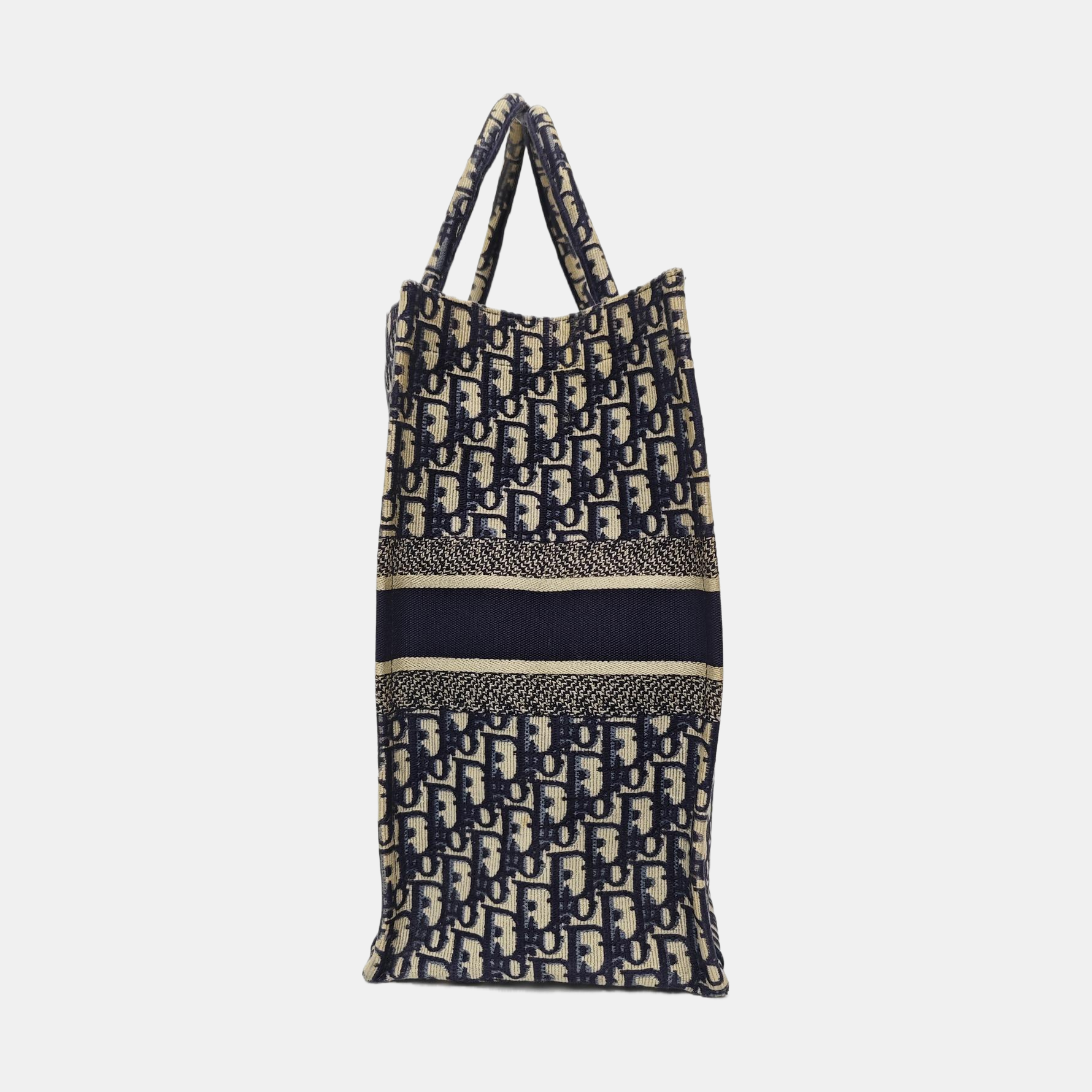 Book Tote Large Oblique Canvas Blue
