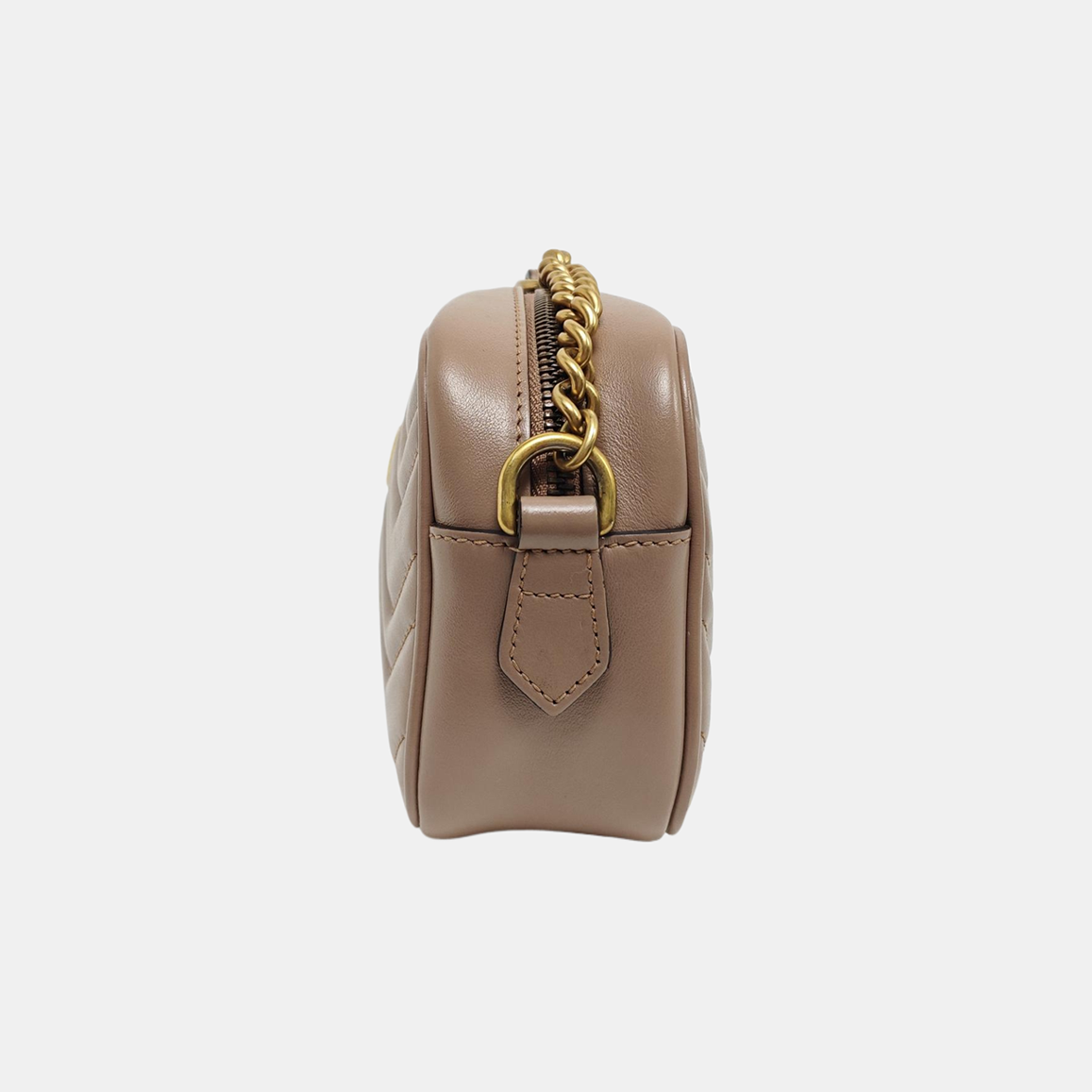 GG Marmont Mini Quilted Calfskin Beige