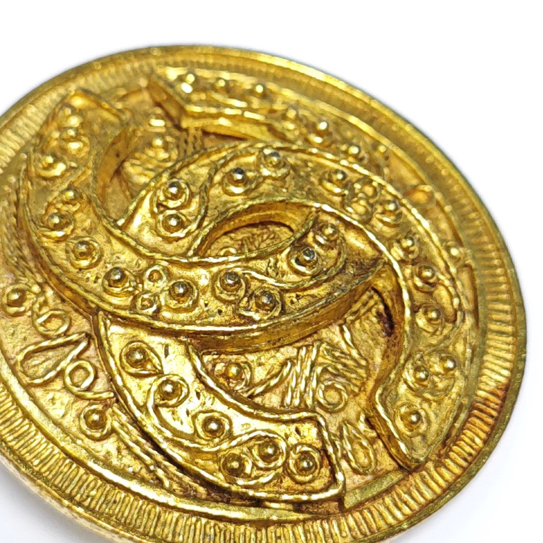 Metal Gold Brooch