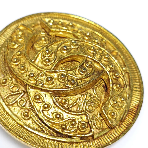Metal Gold Brooch