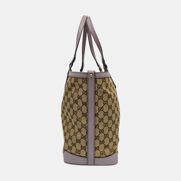Monogram Canvas Tote Bag Beige