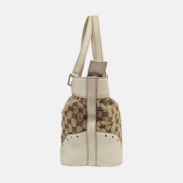 Monogram Canvas Tote Bag Beige