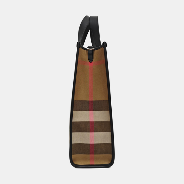 Canvas Top Handle Bag Brown