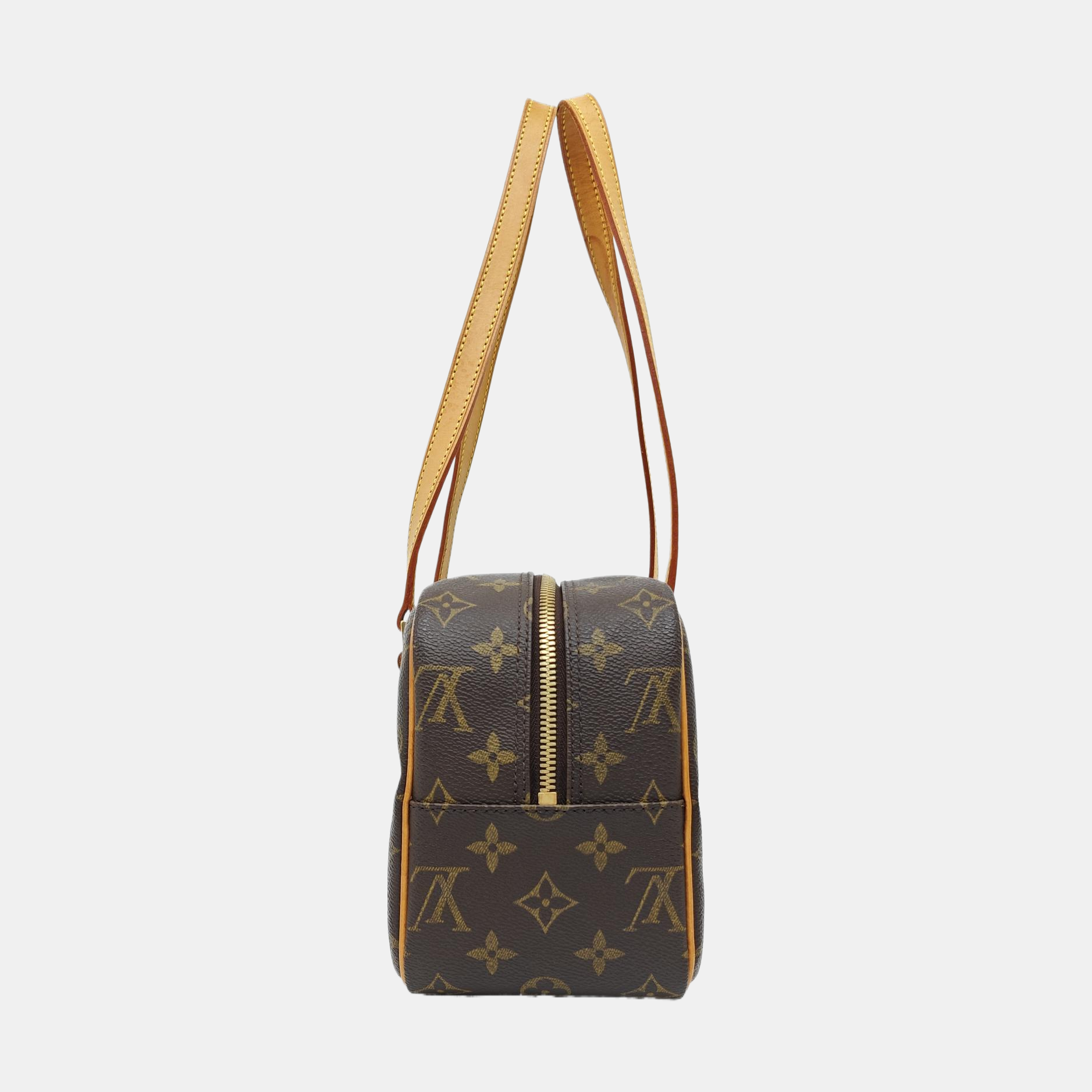 CITE MM Monogram Coated Canvas Brown