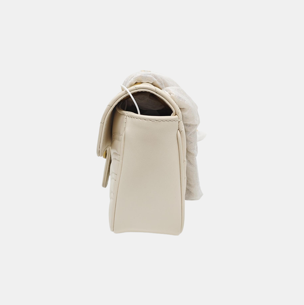 GG Marmont Small Quilted Calfskin White