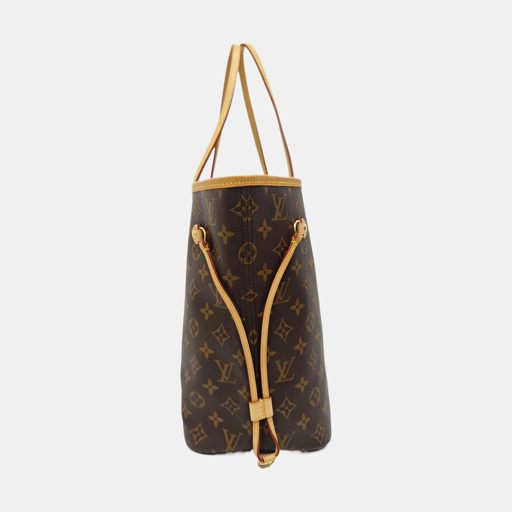 NEVERFULL MM Monogram Coated Canvas Brown