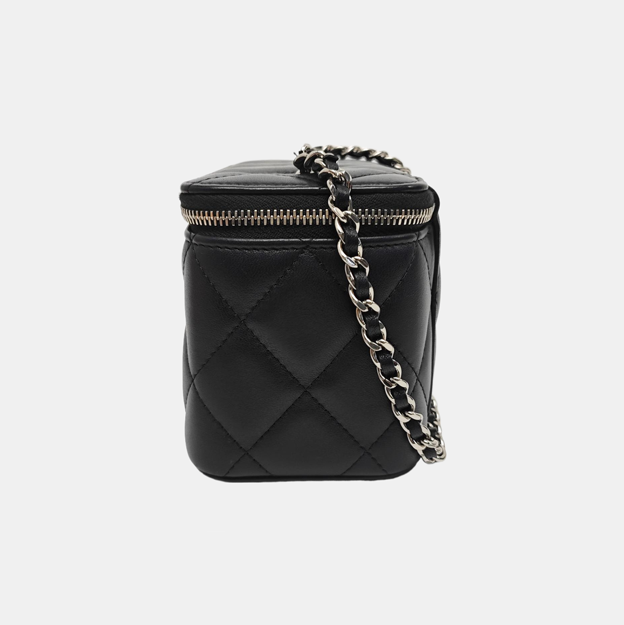 Quilted Lambskin Shoulder Bag Black