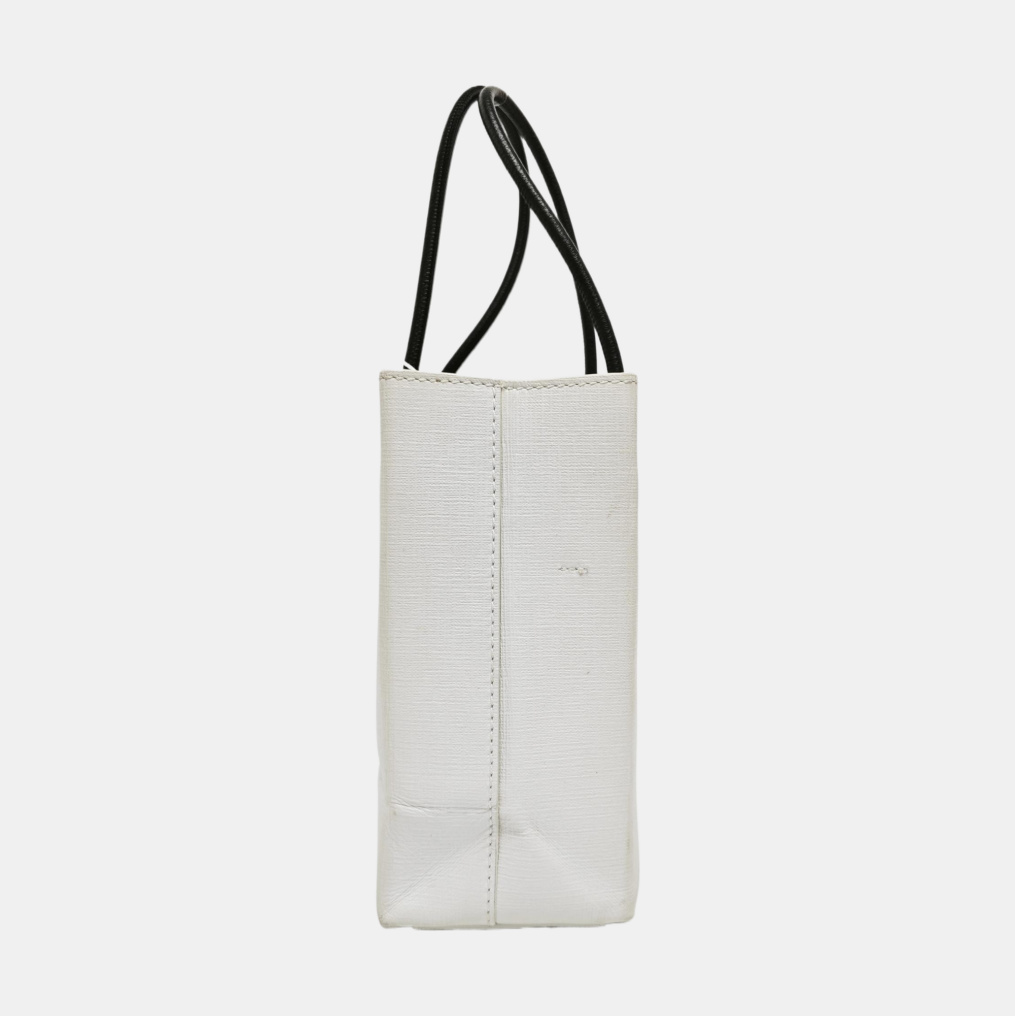 Shopping Bag Super Mini Calfskin White