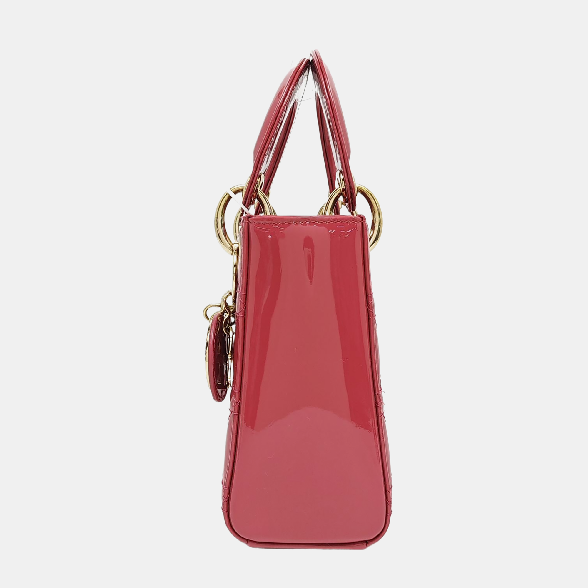 Lady Dior Mini Cannage Patent Leather Pink