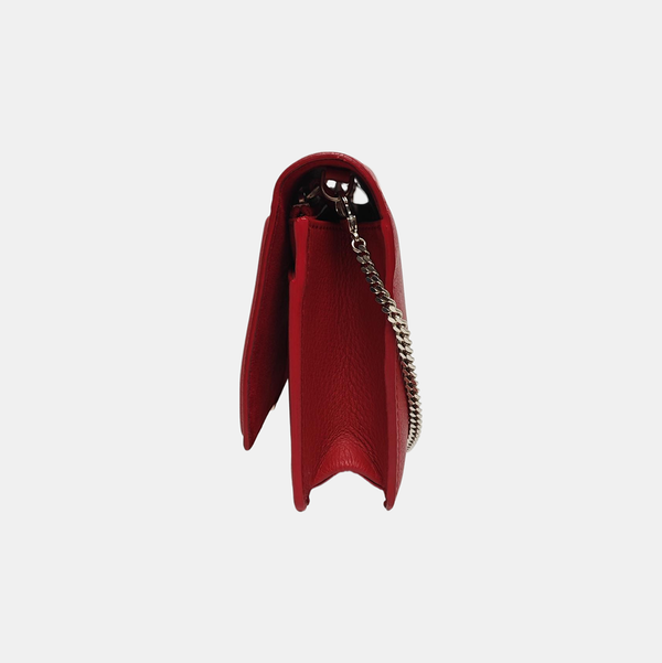 Tube Quilted Calfskin Red