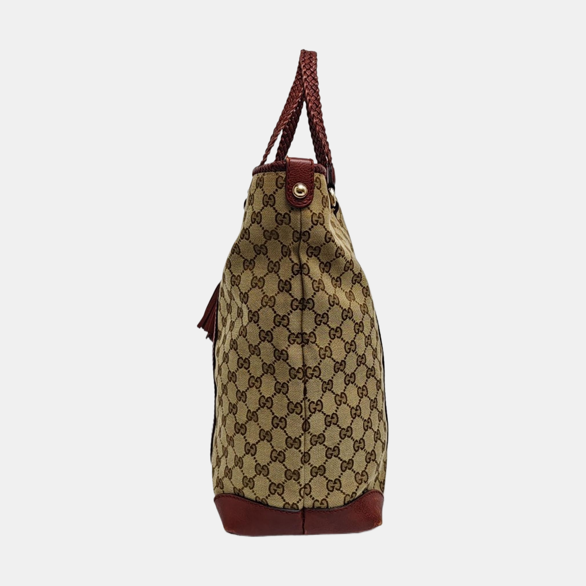 Monogram Canvas Tote Bag Beige