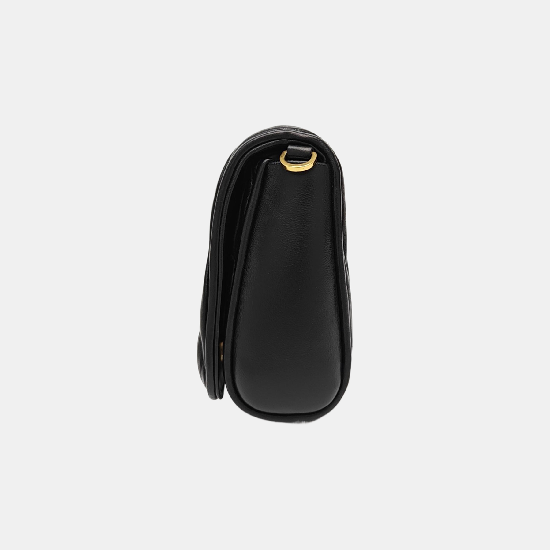 Quilted Lambskin Shoulder Bag Black