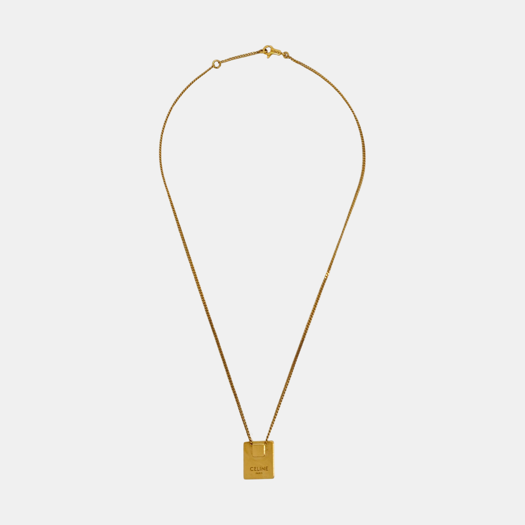 ALPHABET Brass Gold Necklace