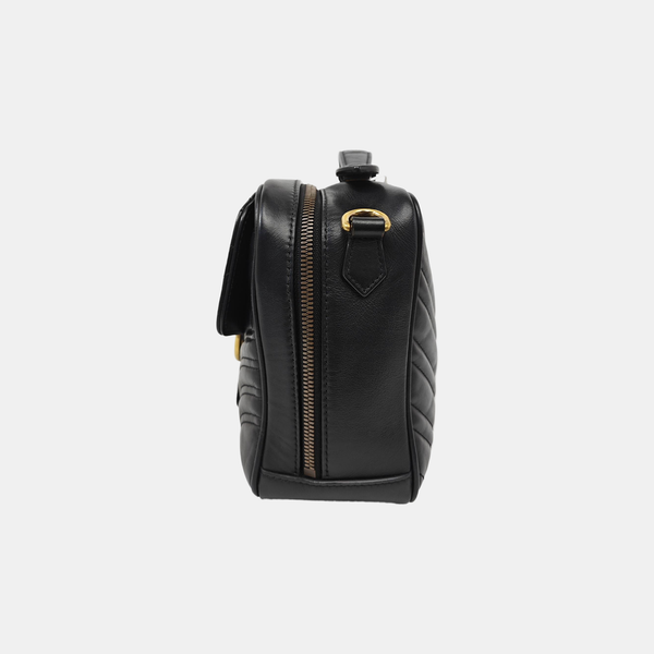 GG Marmont Medium Quilted Calfskin Black
