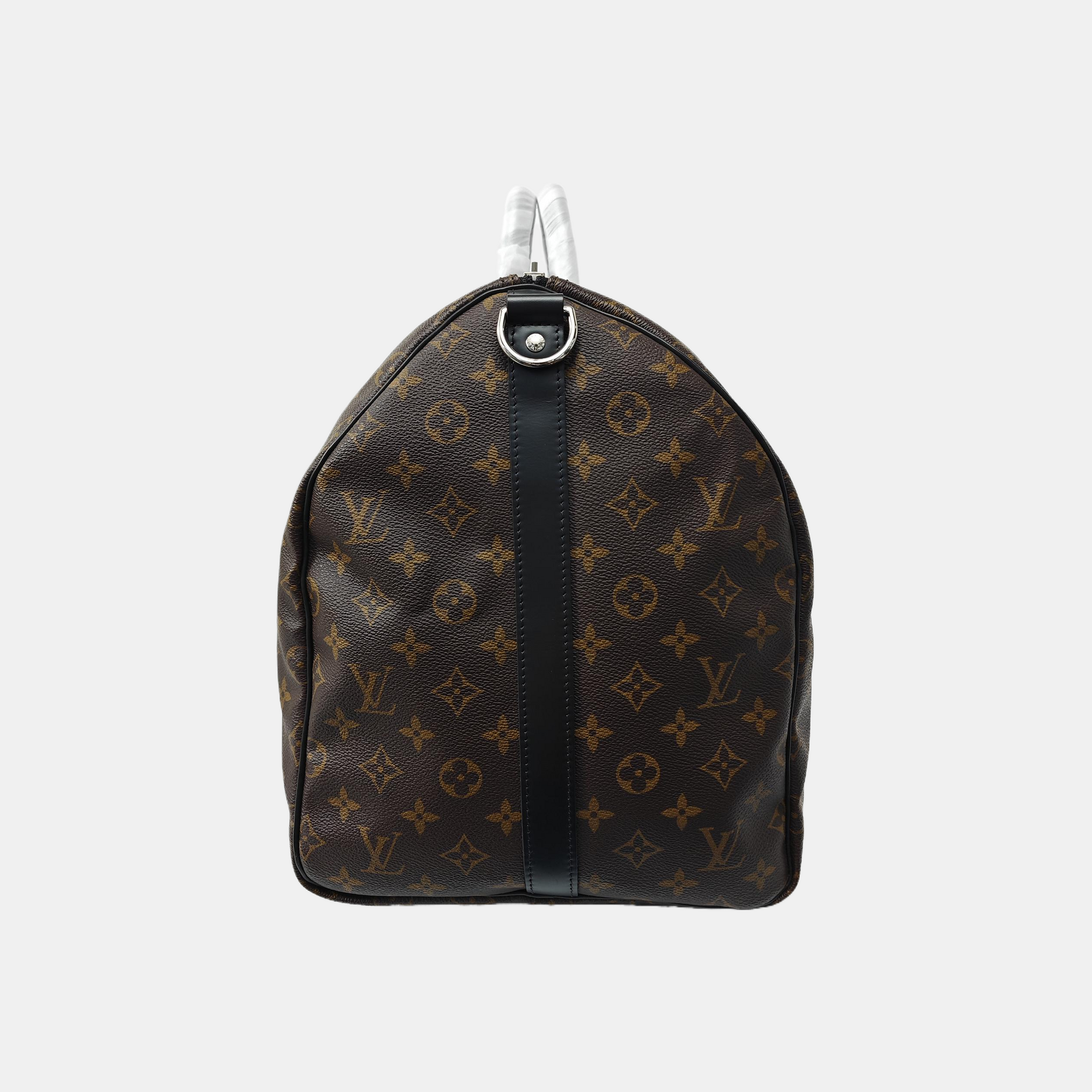 KEEPALL 55 Monogram Coated Canvas Brown