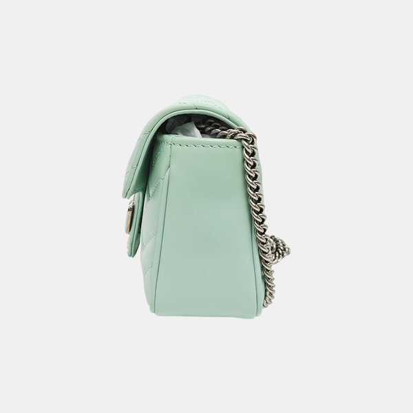 GG Marmont Mini Quilted Calfskin Green