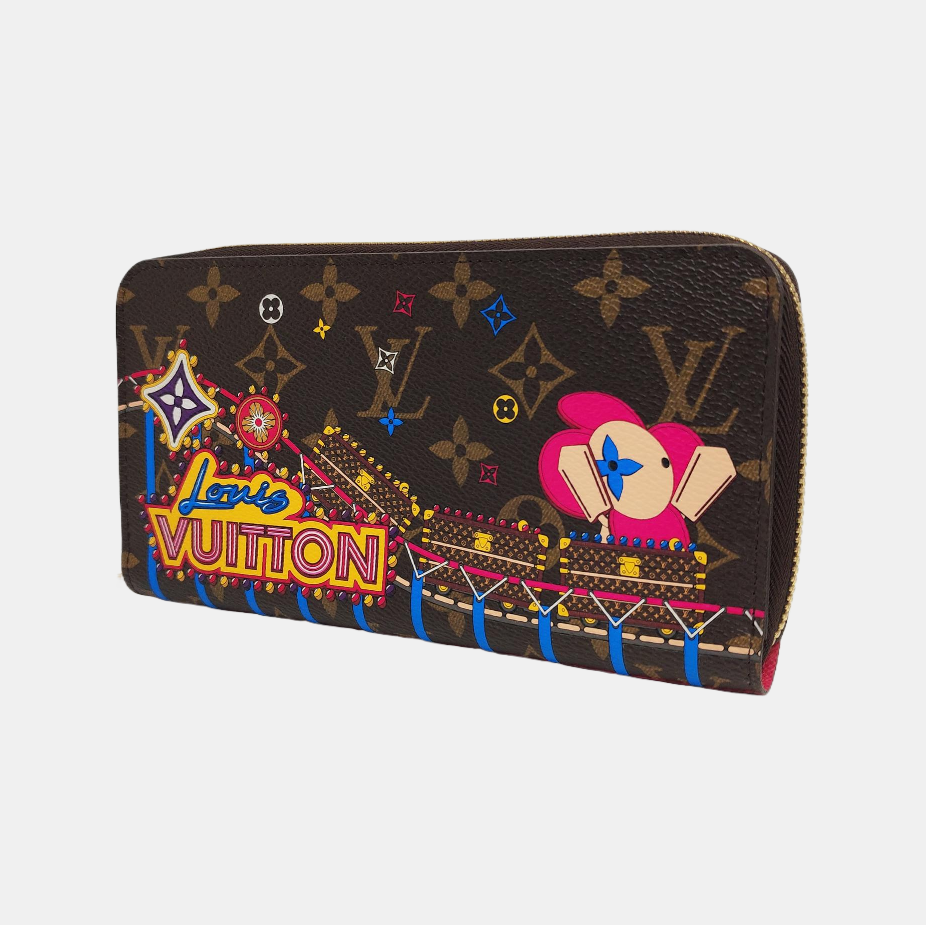 ZIPPY Monogram Coated Canvas Brown Wallet