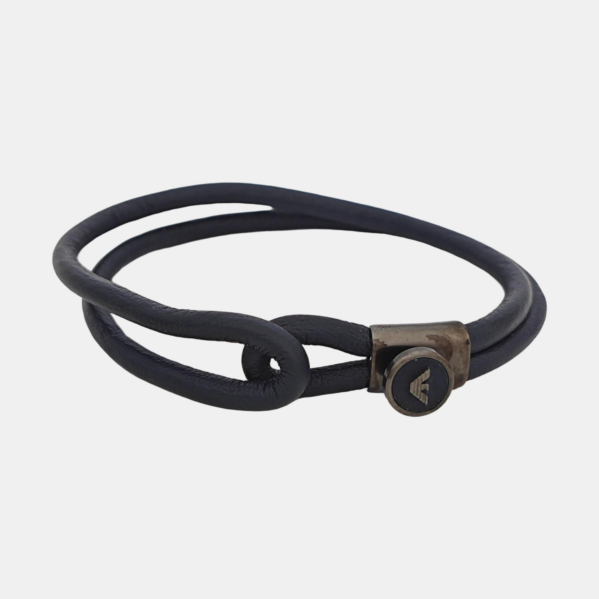 Leather Blue Bangle
