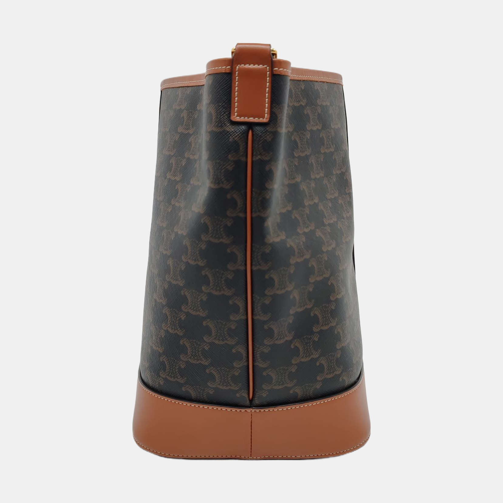 Authenticated pre-owned  TRIOMPHE CANVAS Medium Coated Canvas Yellow - Bucket Bag at Looply