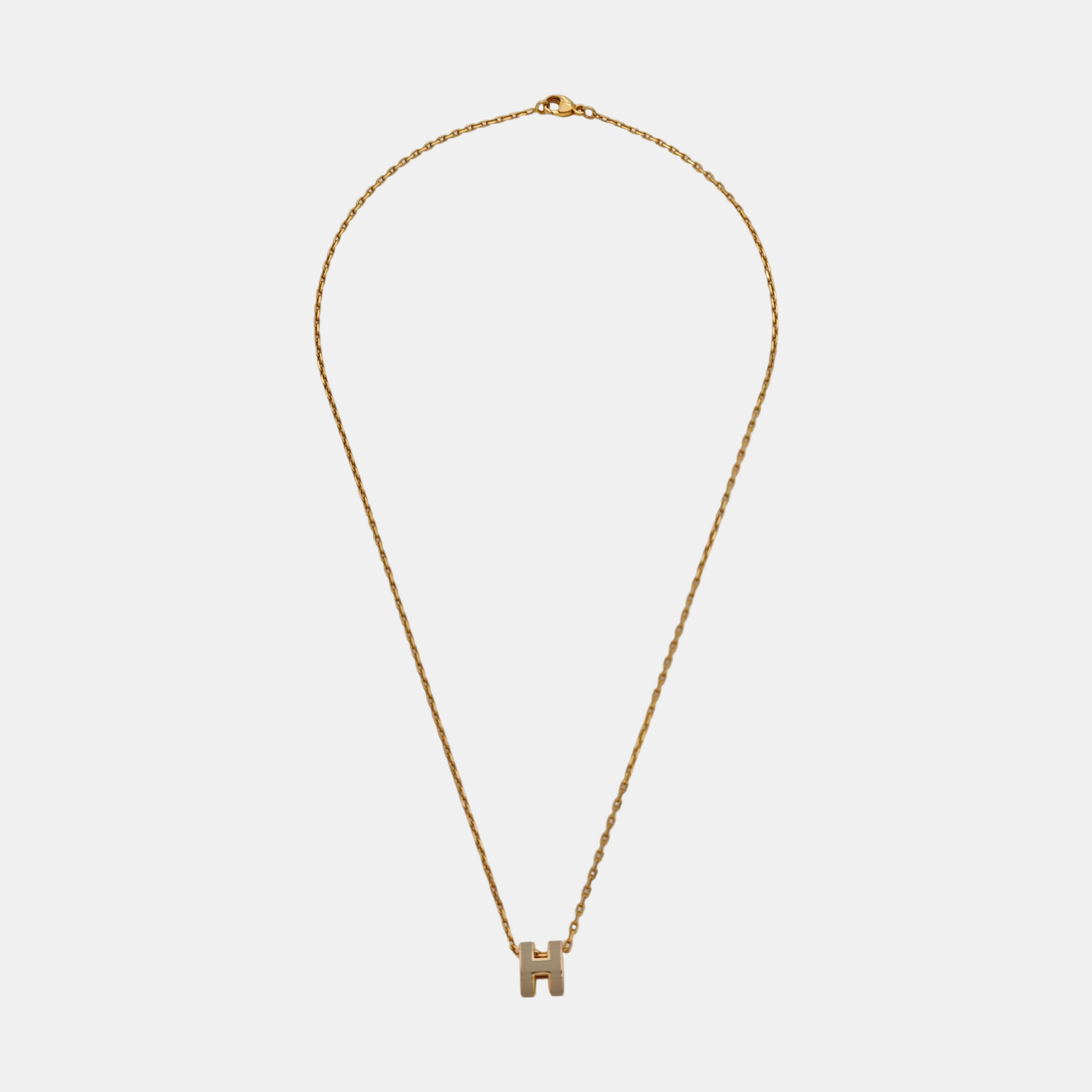 Pop H Metal Gold Necklace