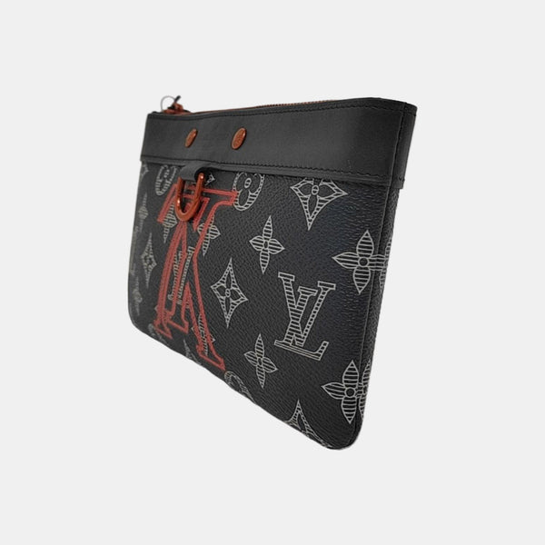 DISCOVERY PM Monogram Coated Canvas Black