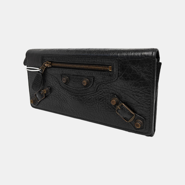 Classic City Lambskin Black Wallet