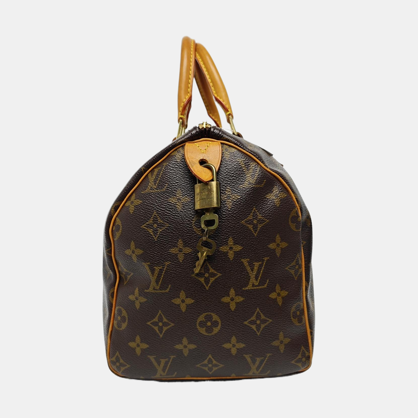 SPEEDY 30 Monogram Coated Canvas Brown
