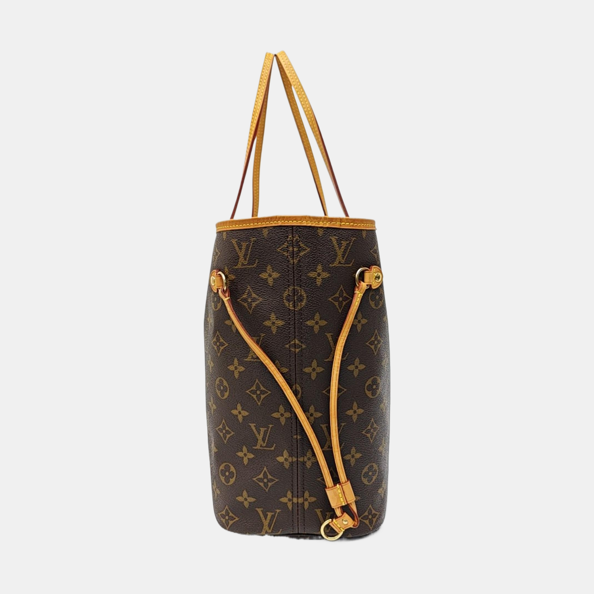 NEVERFULL MM Monogram Coated Canvas Brown
