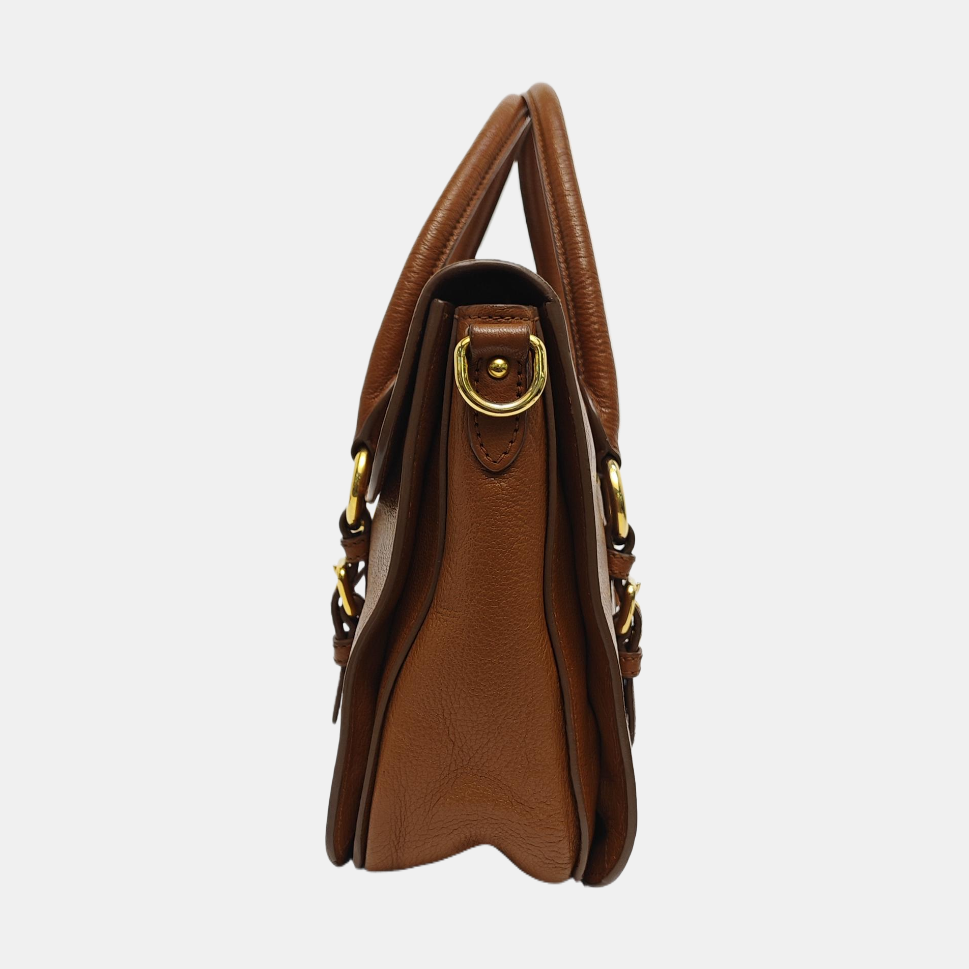 Calfskin Shoulder Bag Brown