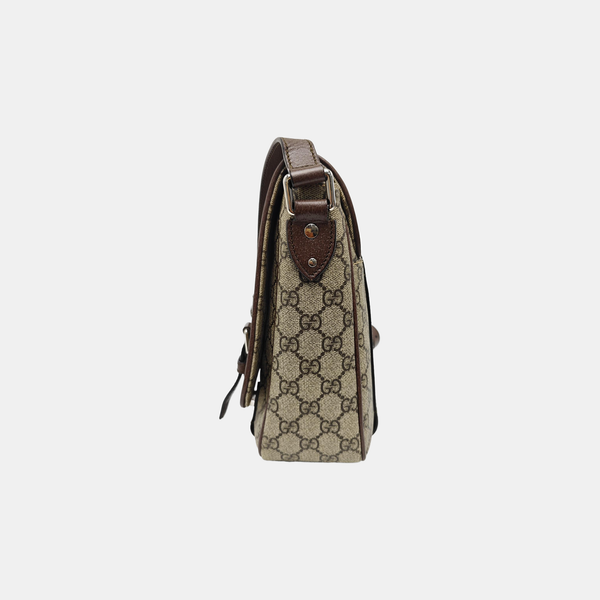 Monogram Coated Canvas Shoulder Bag Brown