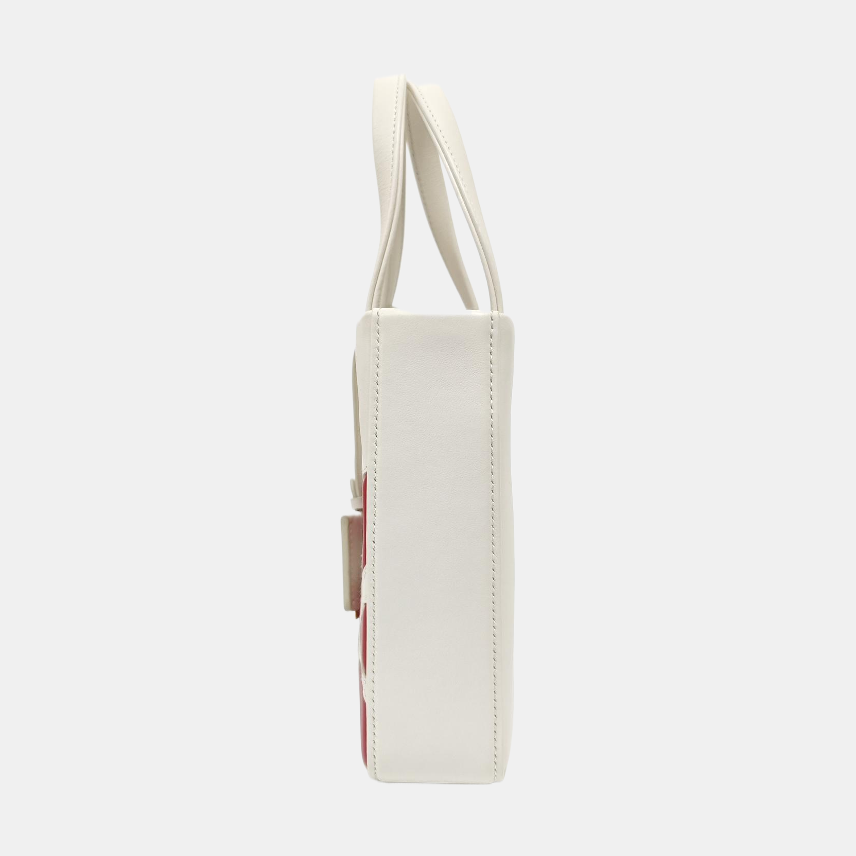 Quilted Calfskin Tote Bag White