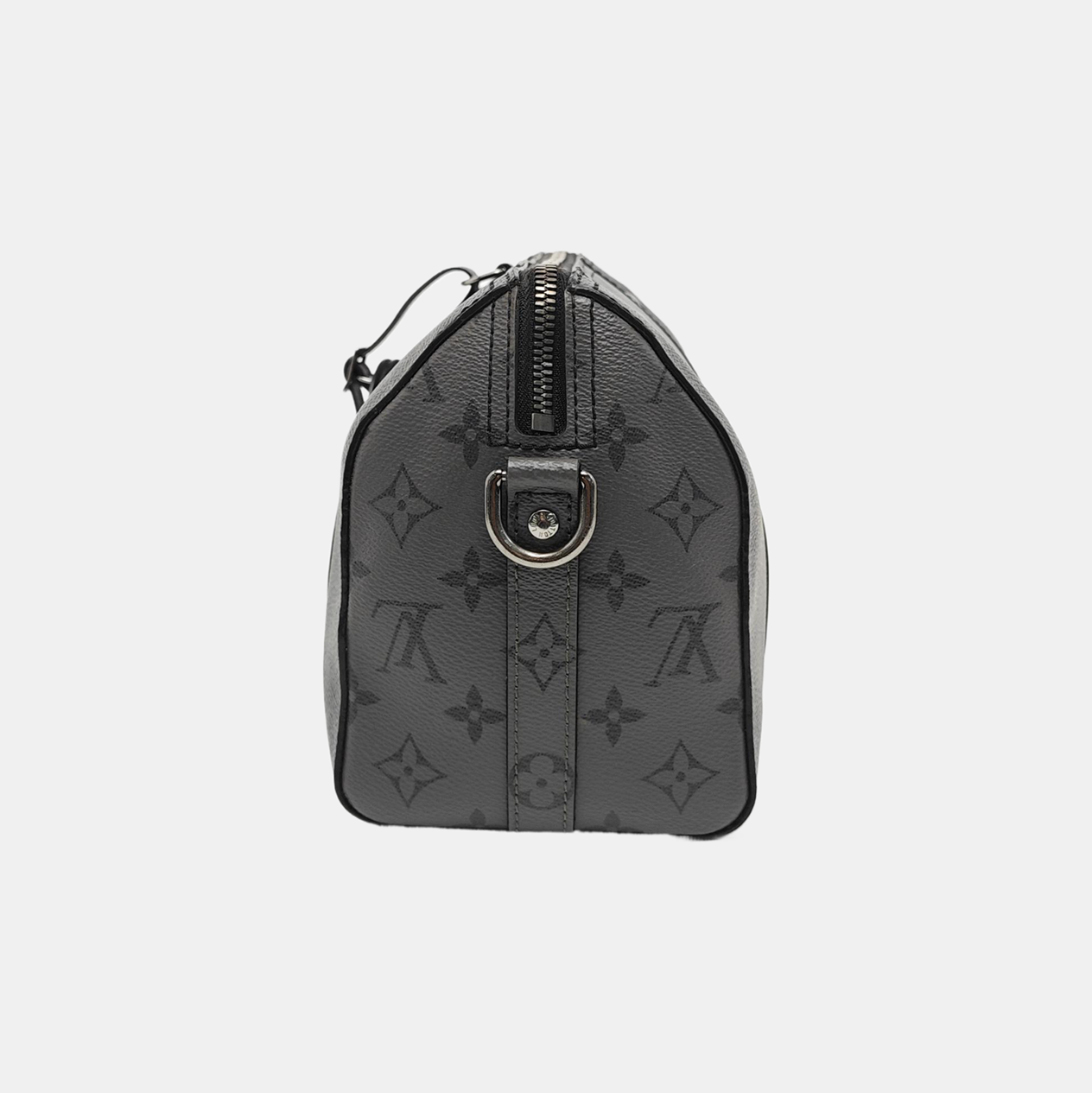 KEEPALL Monogram Coated Canvas Black