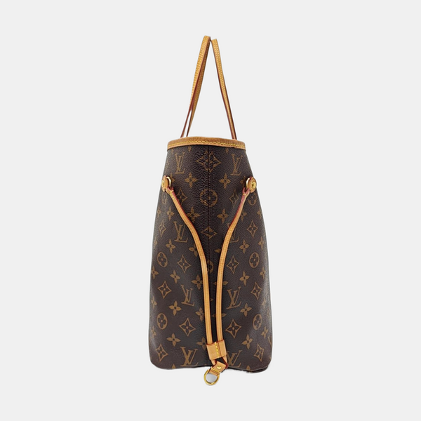 NEVERFULL MM Monogram Coated Canvas Brown