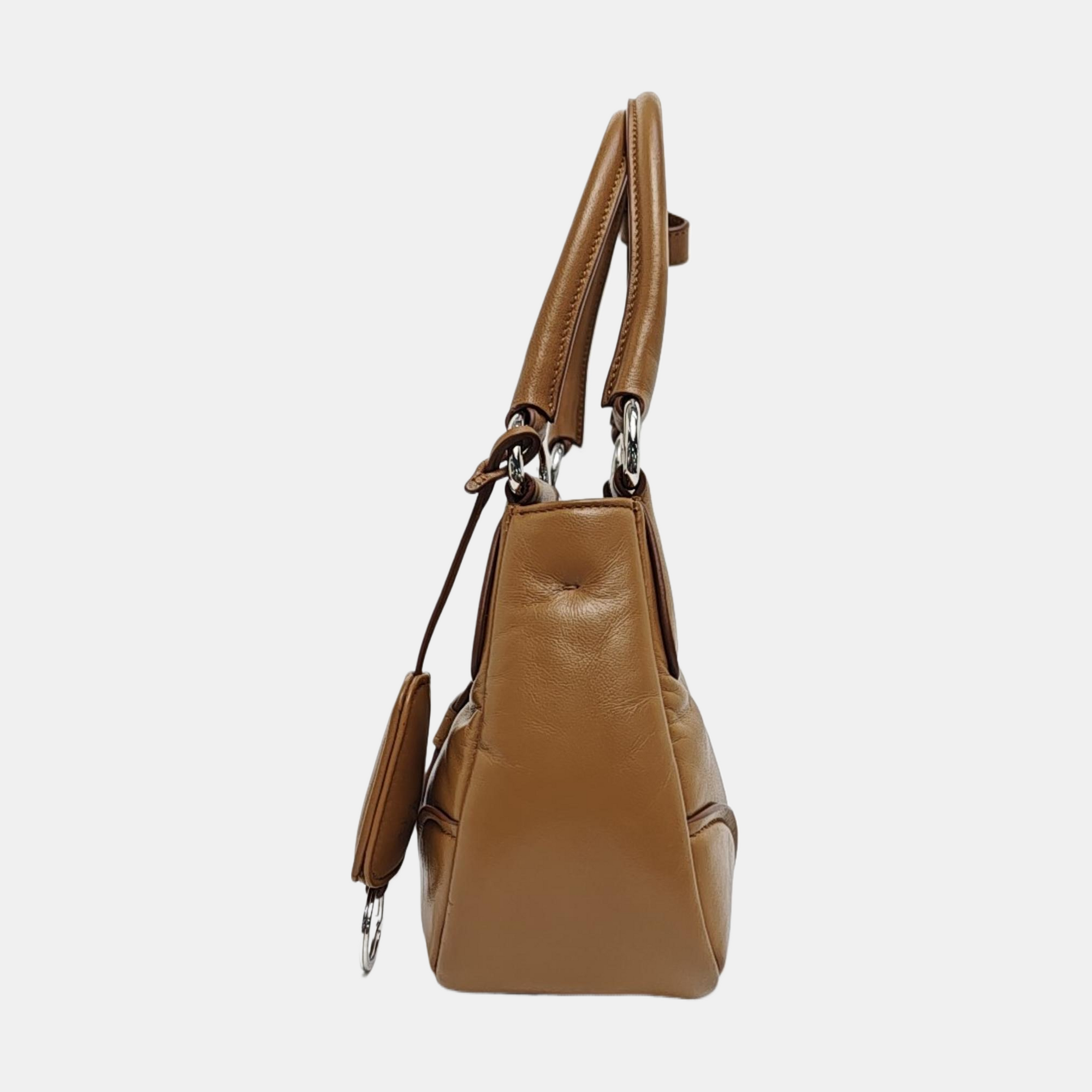 Lambskin Shoulder Bag Brown