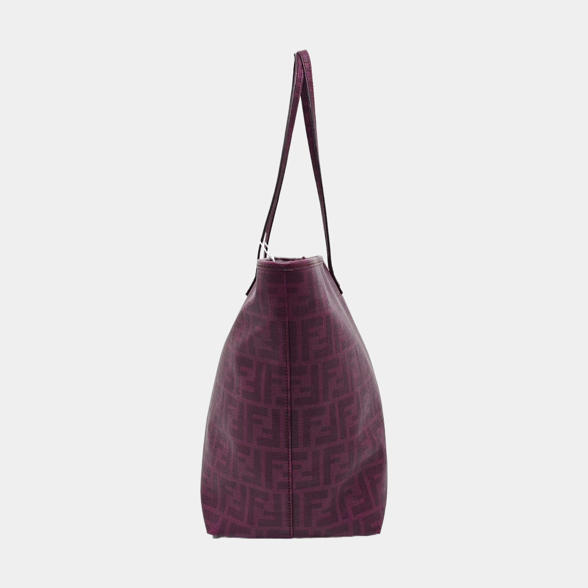Coated Canvas Tote Bag Purple