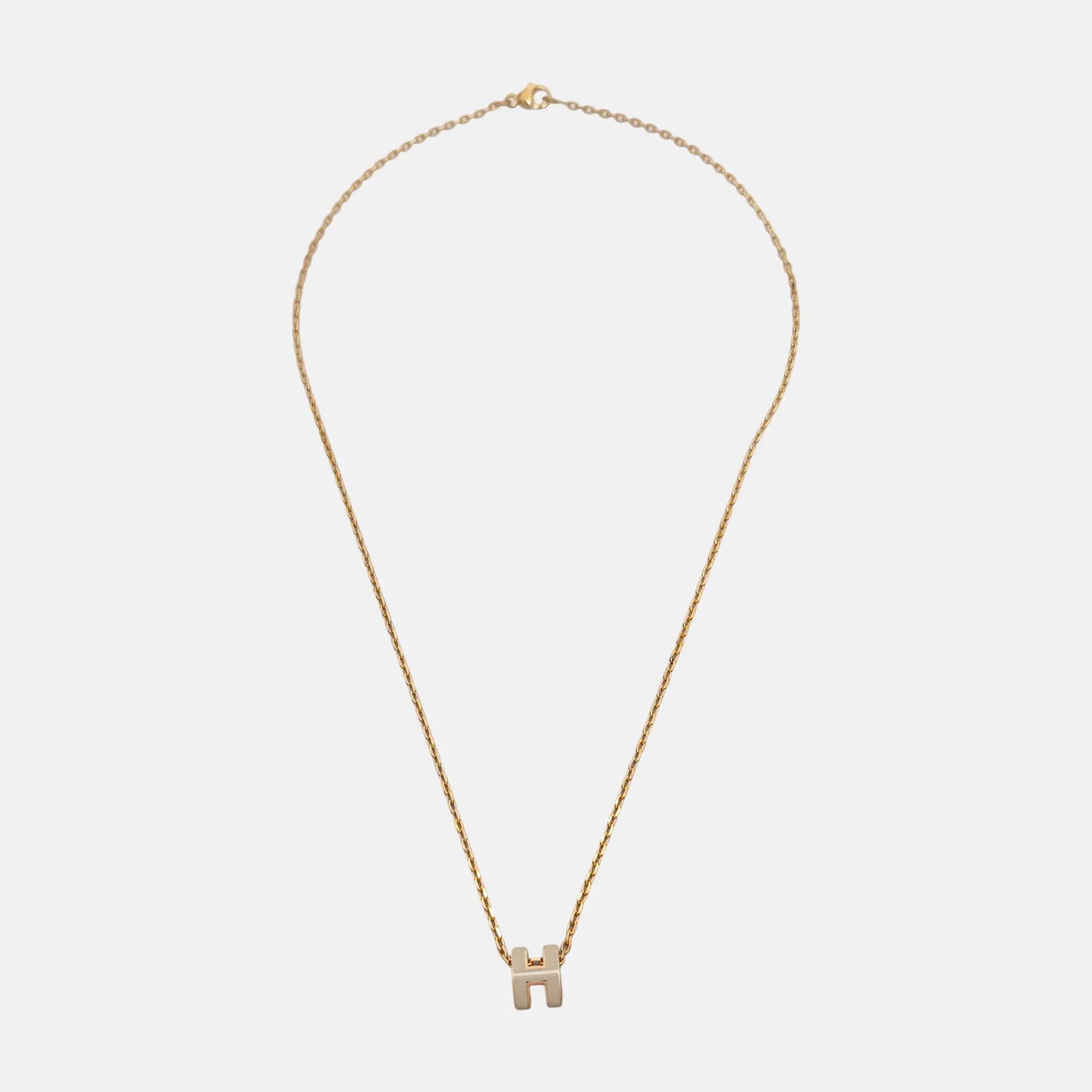 Pop H Metal Gold Necklace