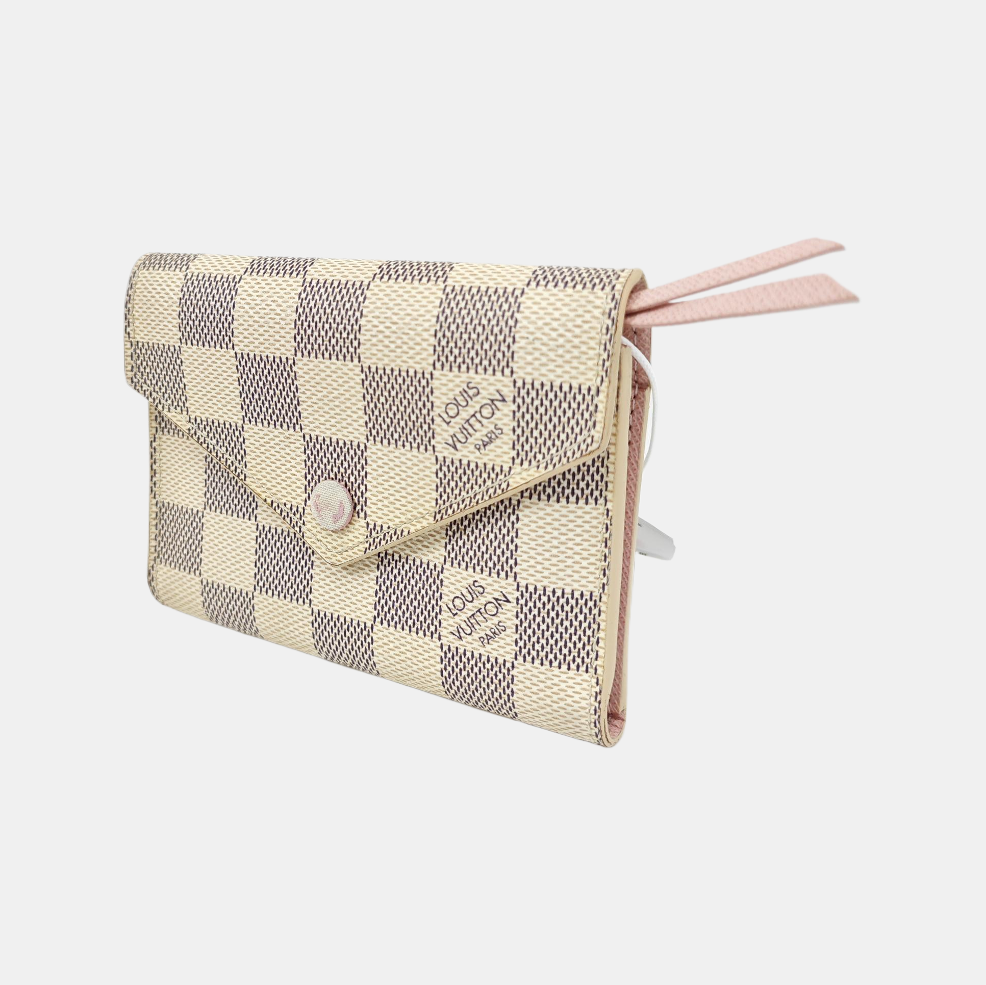 VICTORINE Damier Azur Coated Canvas White Card Holder
