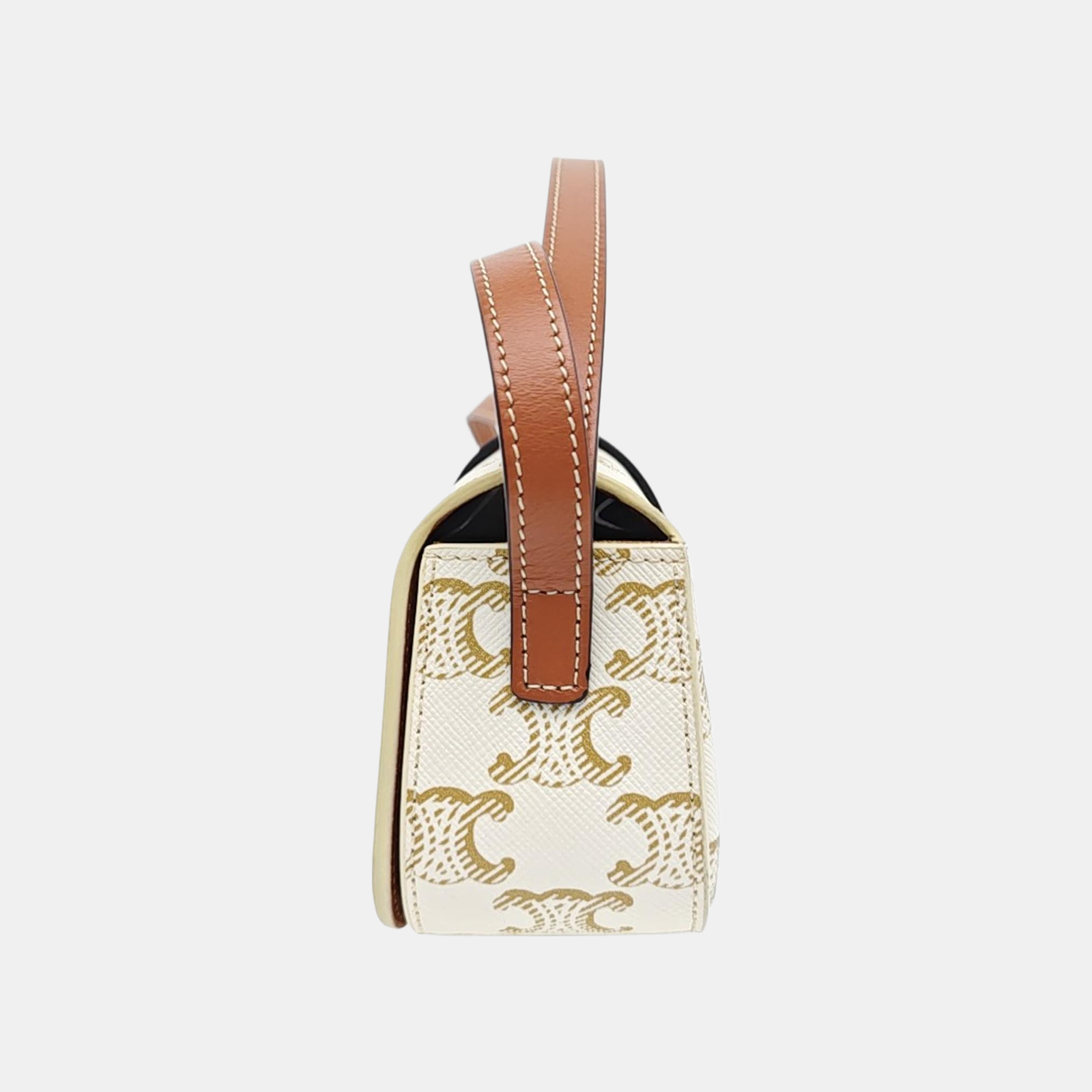 Coated Canvas Shoulder Bag White