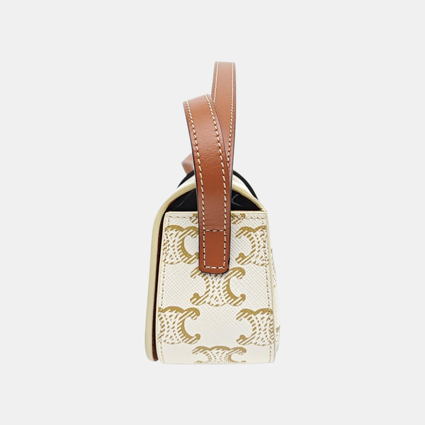Coated Canvas Shoulder Bag White