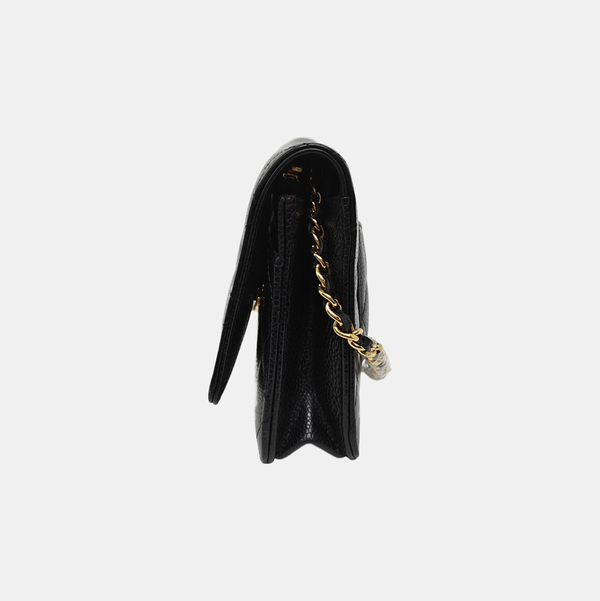 WOC Quilted Grained Calfskin Black