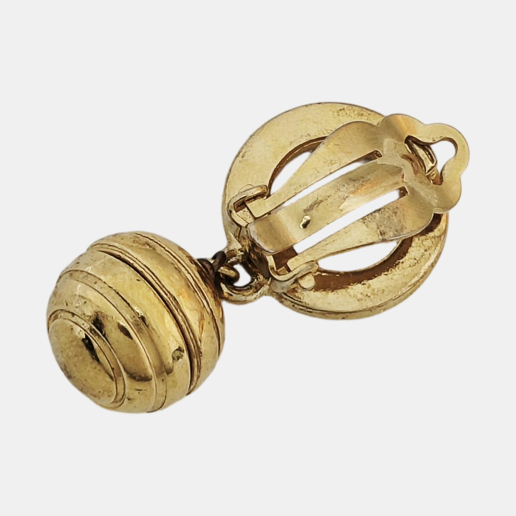 Metal Gold Clip On Earrings