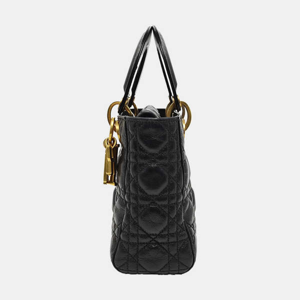 Lady Dior Small Cannage Lambskin Black