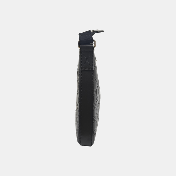 Signature Medium Monogram Calfskin Black
